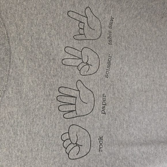 Hanes rock, paper, scissor, table saw Short sleeve T shirt - Picture 4 of 6